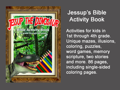 Jessup the Dinosaur's activity book