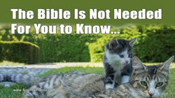 The Bible Is Not Needed...